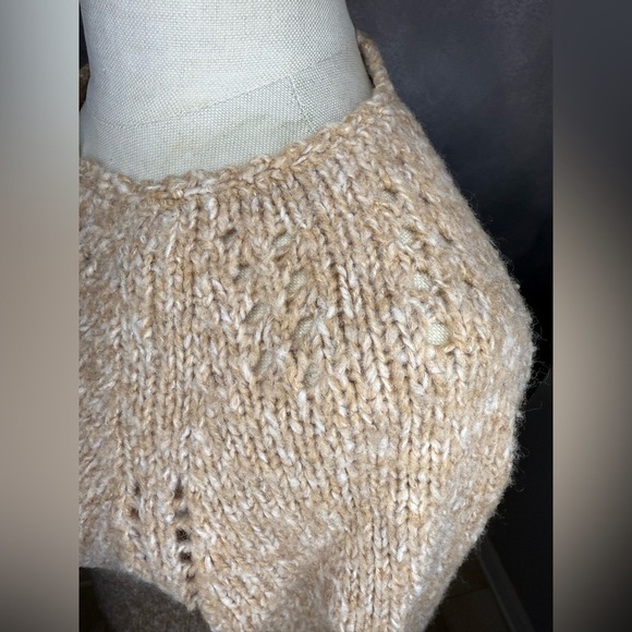 Express Tan Knit Sweater | Wool Blend | Size Small - Picture 6 of 9